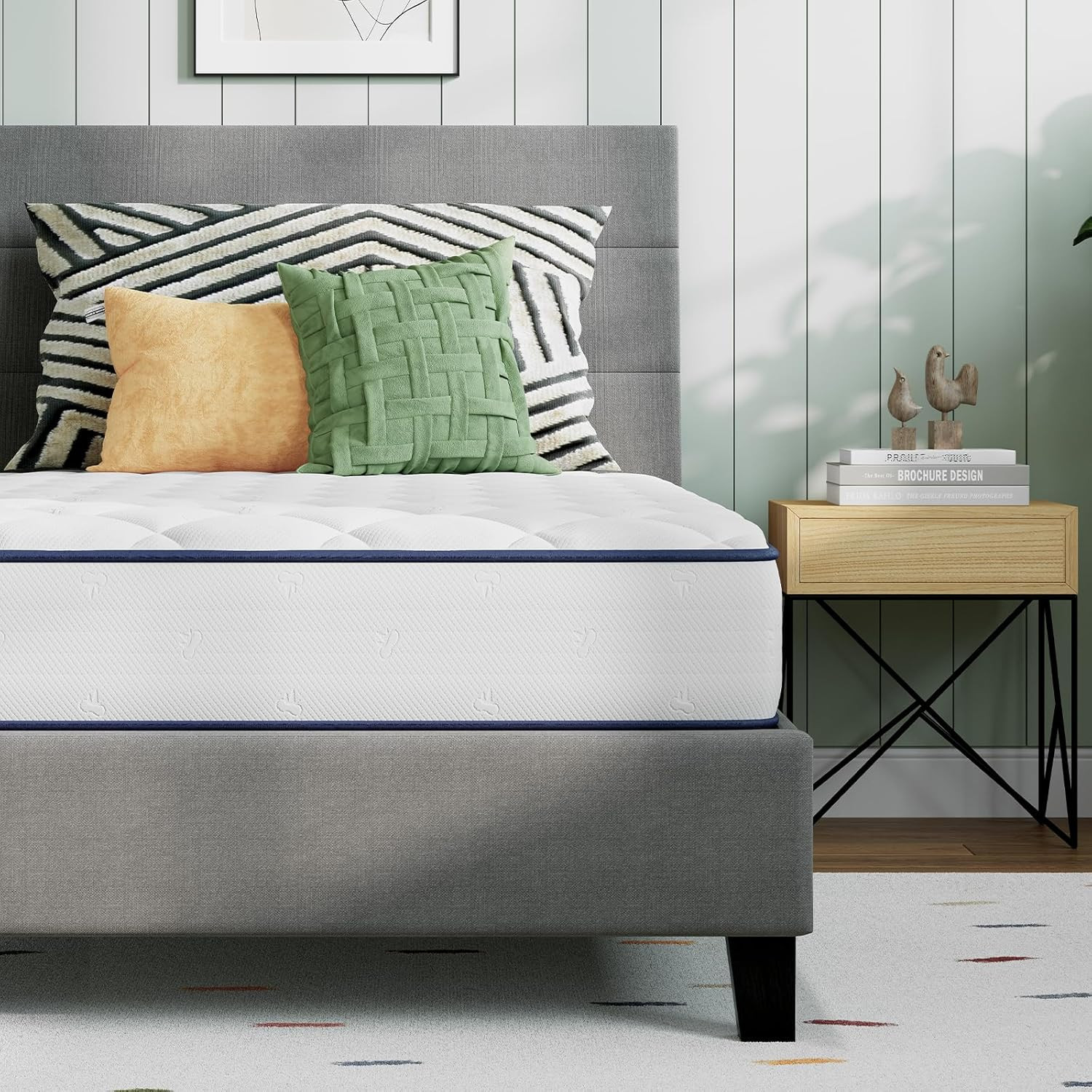 Twin Mattress 6 Inch, Foam and Spring Hybrid Mattresses for Restful Sleep, Twin