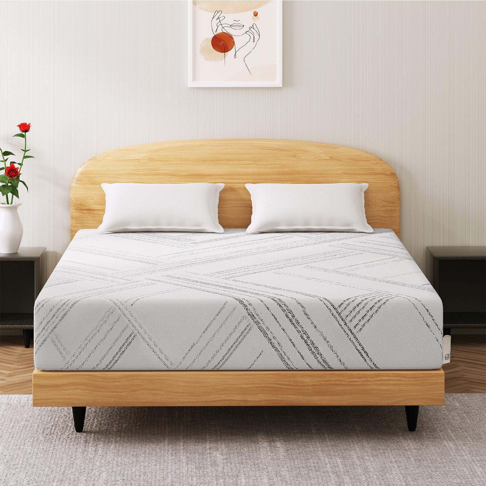 6″ 8″ 10″ 12″ Twin Full Queen King Gel Memory Foam Mattress, Mattress in a Box