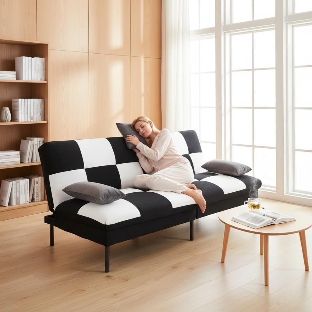 70″ Veet Convertible Sofa Bed with 5-Posit Adjustable Split Ba –