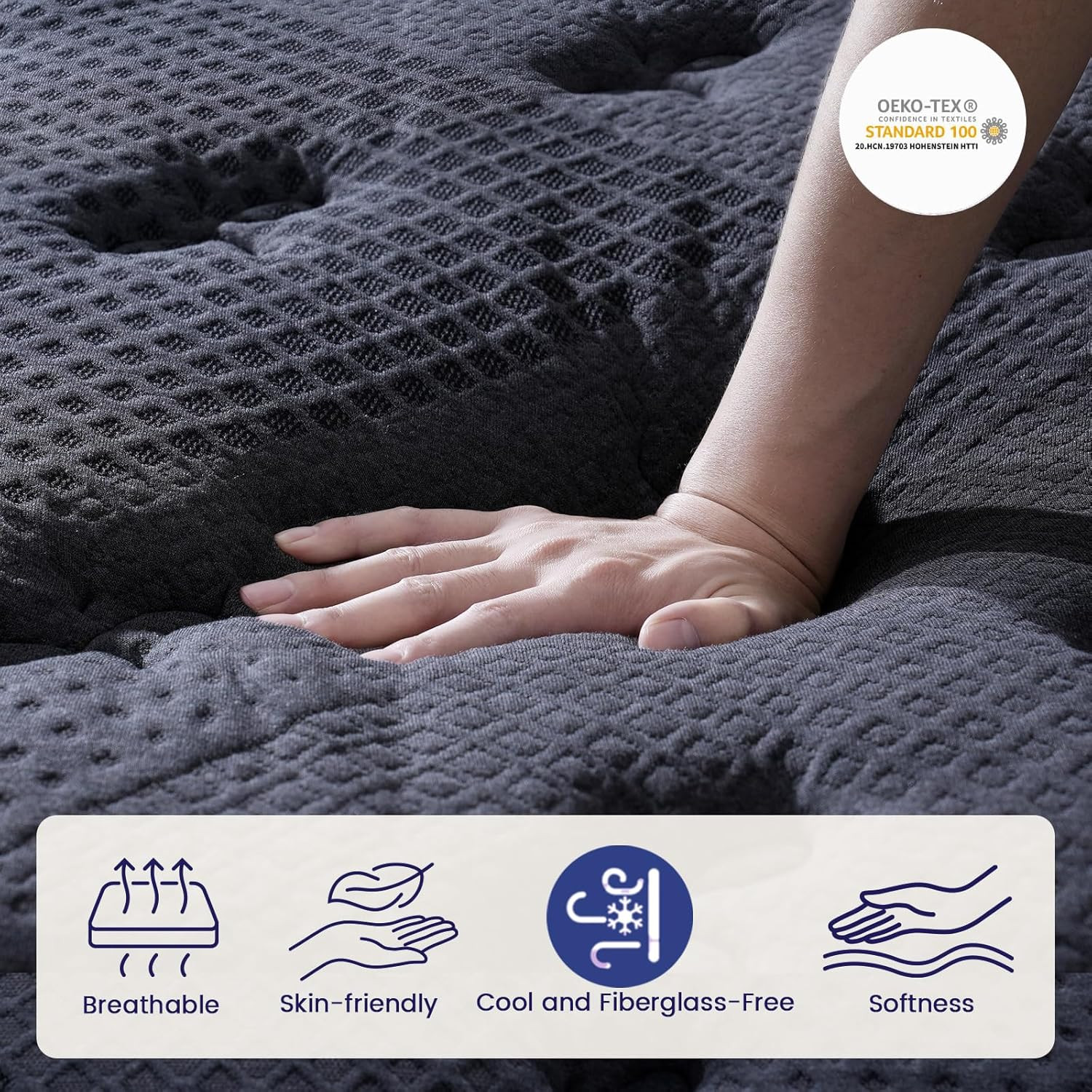 Firm King Size Mattress (High-End Upgraded) Hotel-Level Luxury 14 Inch Hybrid Ki