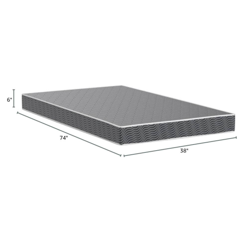 6 Inch Full Waterproof Foam Mattress,Quilted Breathable Fabric Cool Sleeping