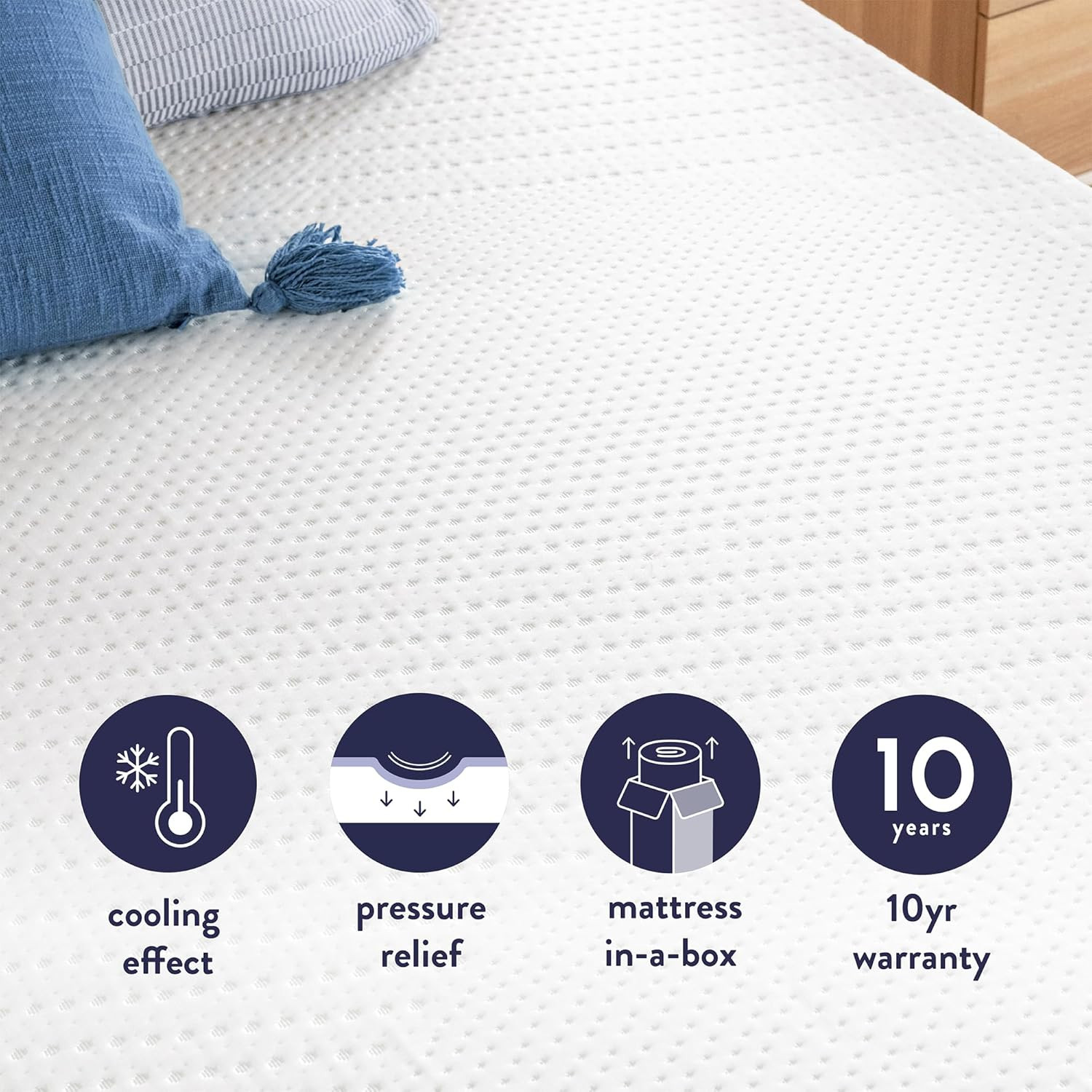 5 Inch Twin Mattress, Cooling Gel Memory Foam Mattress for Kids and Adults, Medi