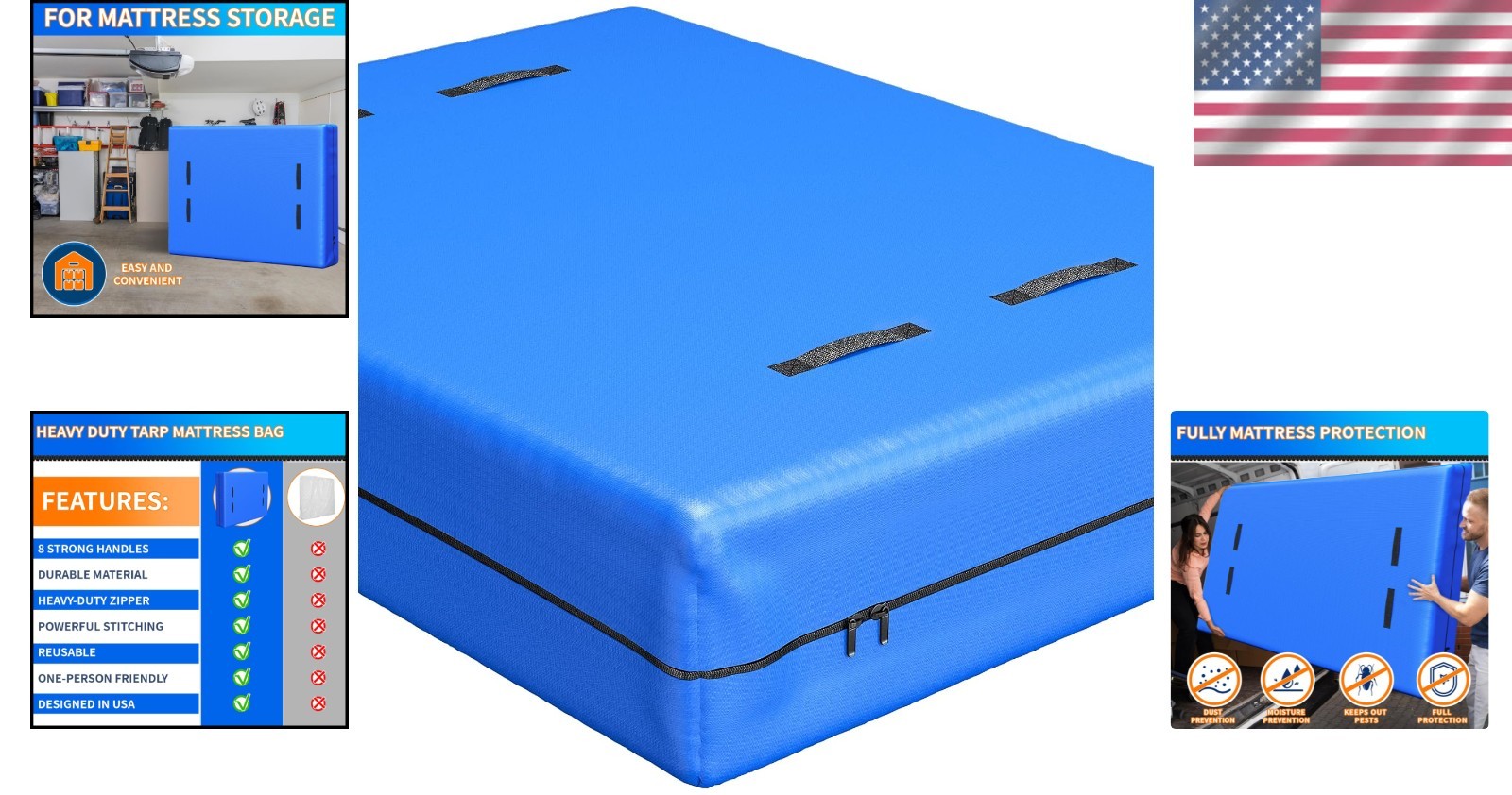 Reusable King Size Mattress Protector with Zipper – Ultimate Moving & Storage