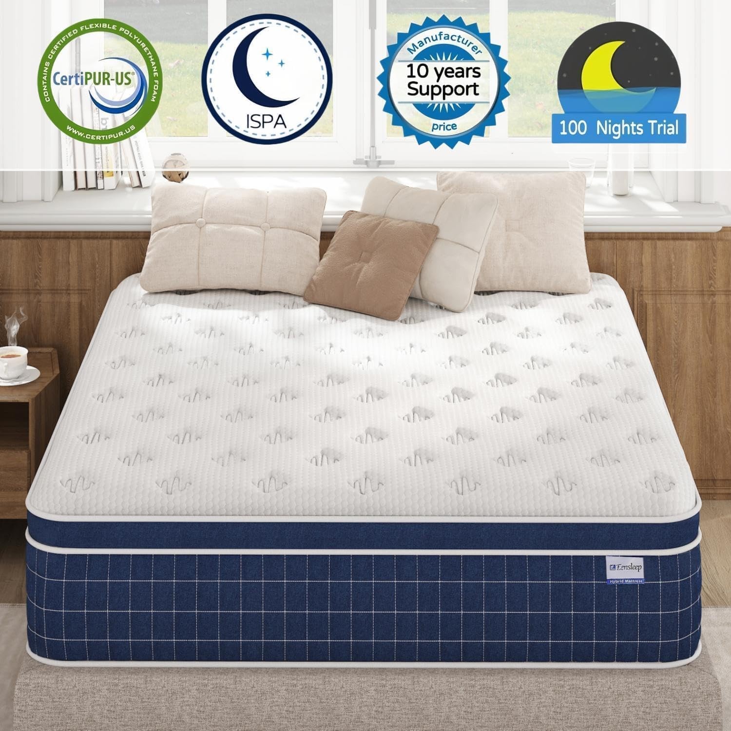 King Size Mattress [Upgraded] 14 Inch Medium Firm king Mattress in a Box, Hyb…
