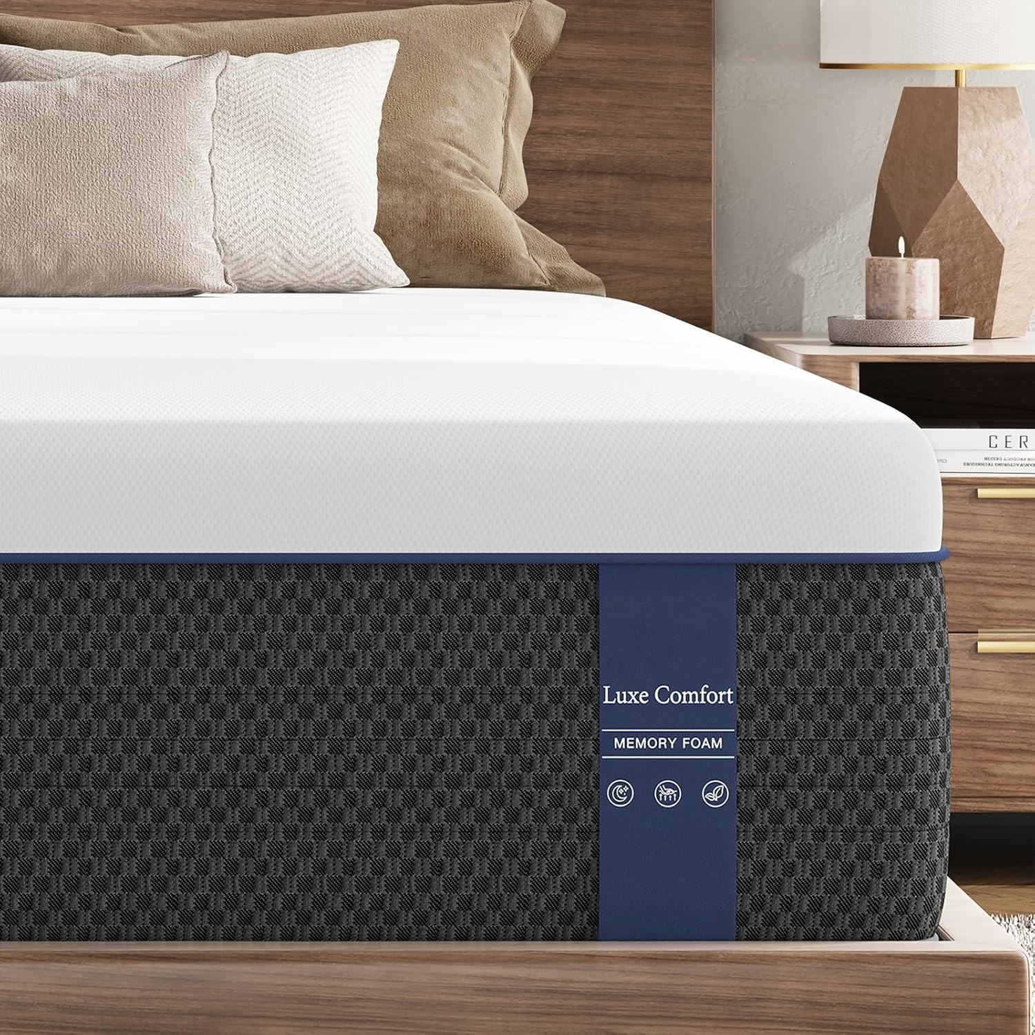 Queen Memory Foam Mattress – 14 Inch Queen Mattress Orthopedic Support for Press