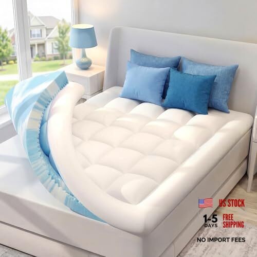 Dual Layer 4 Inch Memory Foam Mattress Topper Size, 2 Inch Cooling Queen White