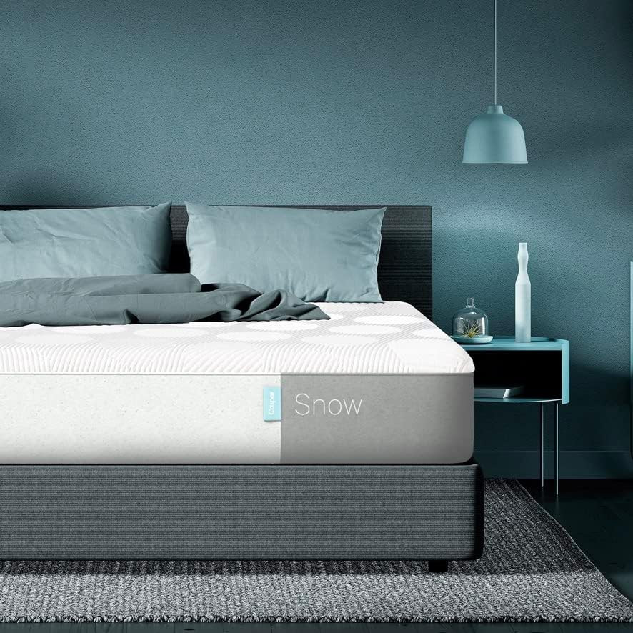 Casper Sleep Snow Mattress, Queen Medium Firm Memory Foam Mattress W/ Heatdelete