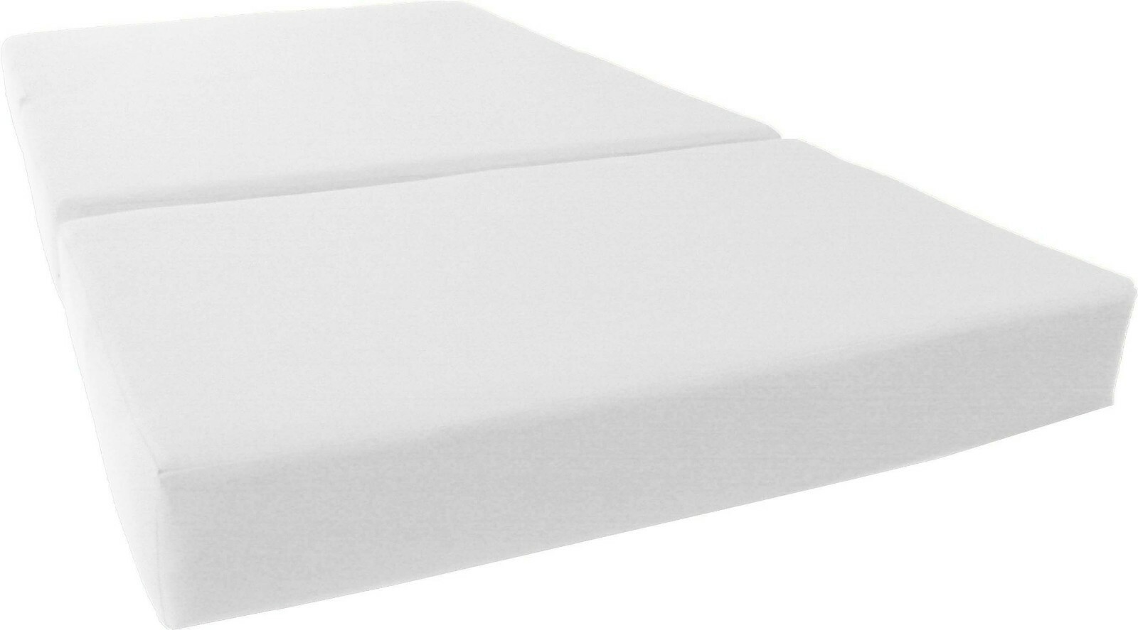 Queen Shikibuton Trifold Foam Beds, Folding Mattresses 6 x 60 x 80, White