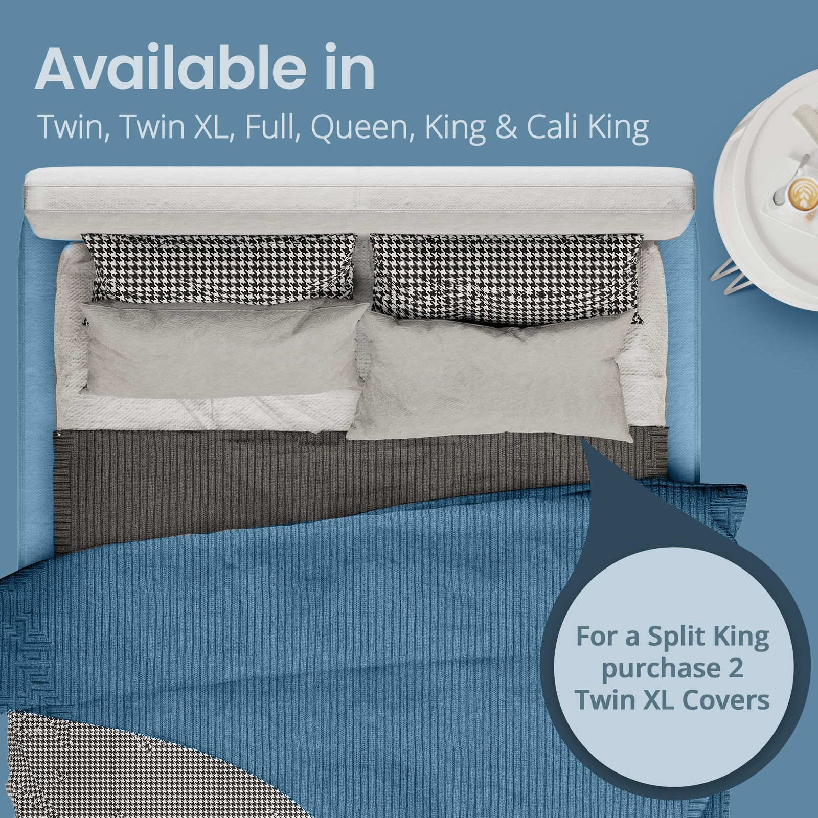 SafeRest Waterproof Queen Size Mattress Protector – Fitted Queen, Pure White