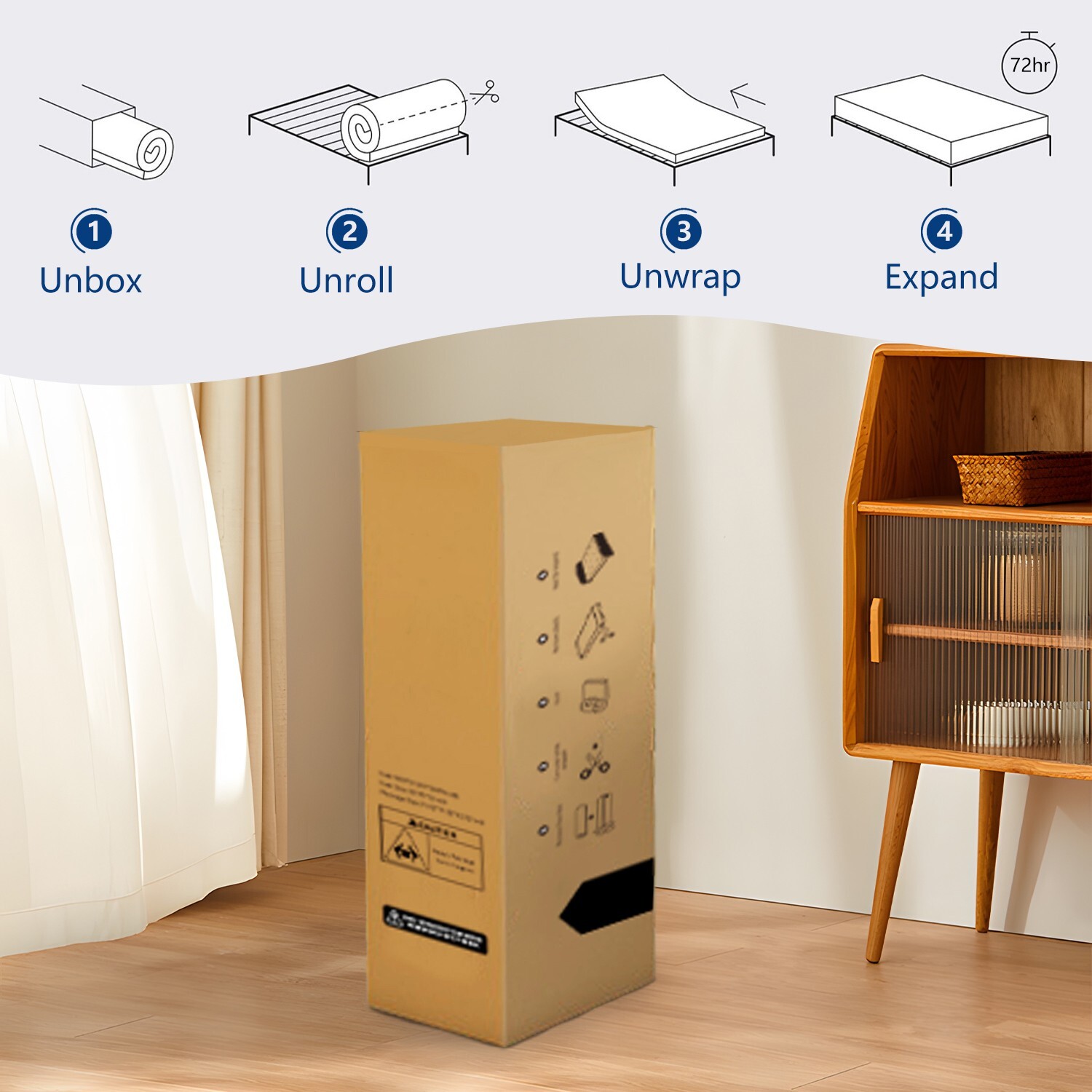 6″ 8″ 10″ 12″ Twin Full Queen King Gel Memory Foam Mattress, Mattress in a Box