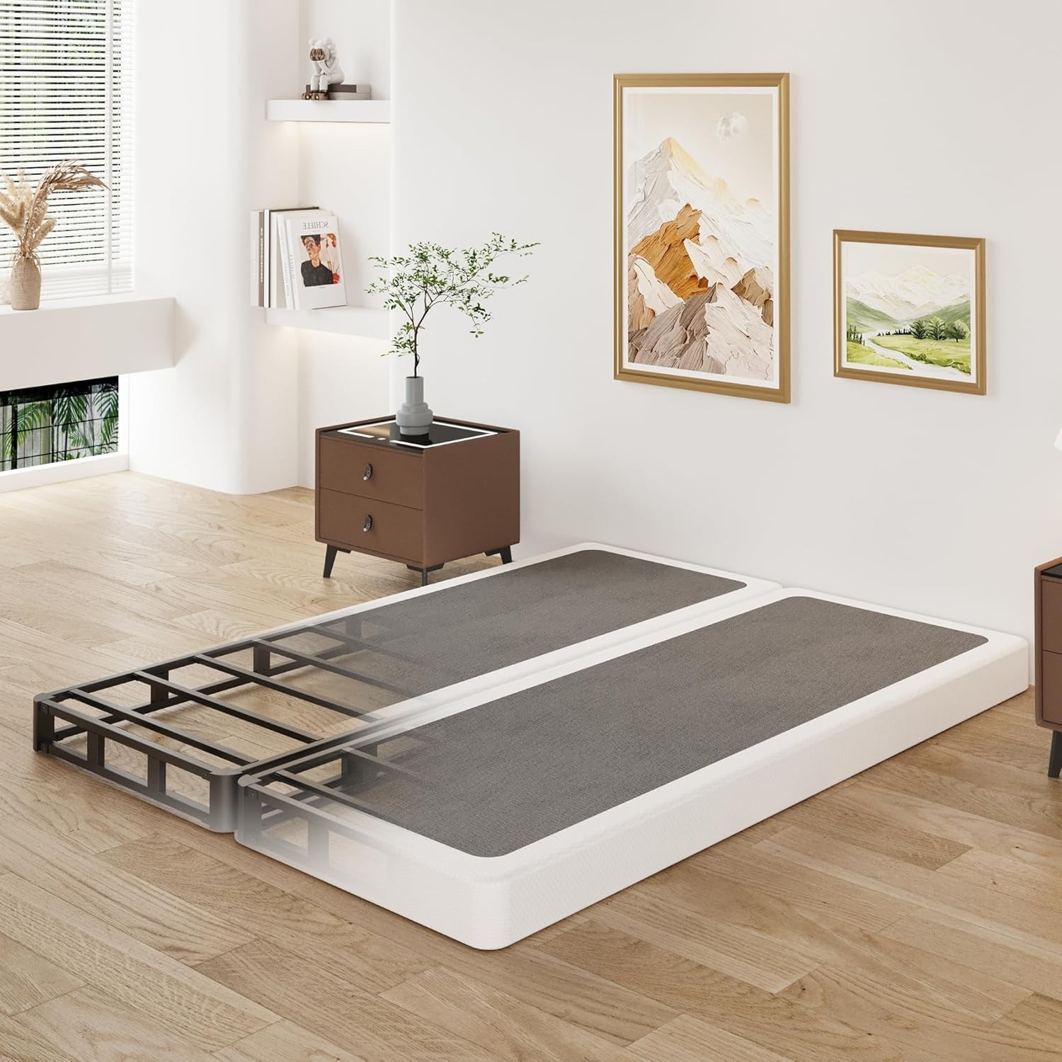 Split California King Box Spring, Heavy Duty Metal Cal King Box Spring Mattress