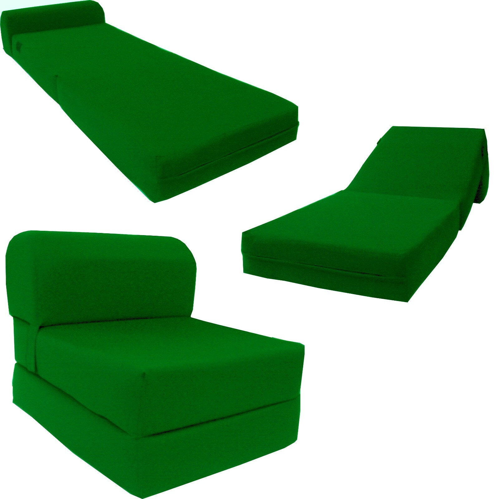 Sleeper Chair Folding Foam Beds, Flip Sofa, Couch, Mattress 6x24x70 Light Hunter