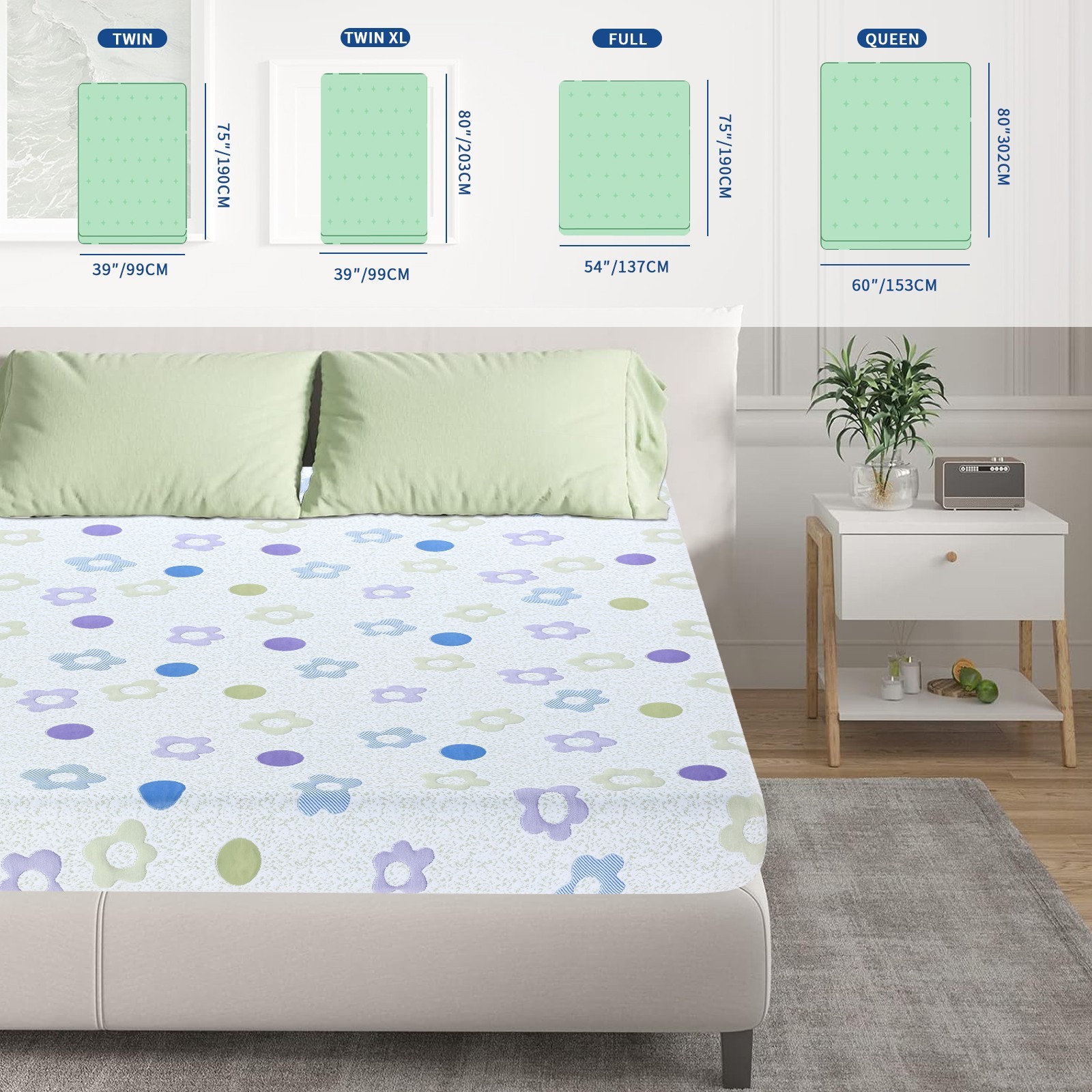 5″ 6″ Breathable Memory Foam Mattress,Medium-Firm Twin Txl Full Queen Mattress