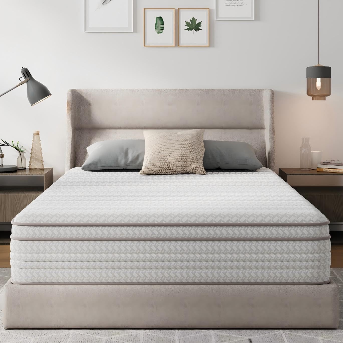 12 Inch Twin Mattress in a Box, Hypoallergenic & Back Pain Relief, Hybrid Twi…