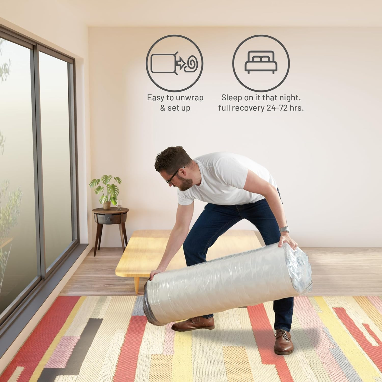 7-Inch Medium Firm High Density Foam Mattress for Cool, Supportive Sleep 75″x30