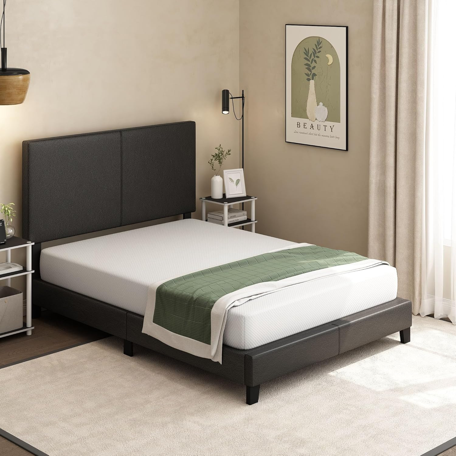 Tidur 8″ Cooling Gel Memory Foam Mattress – Full Size, White Comfort