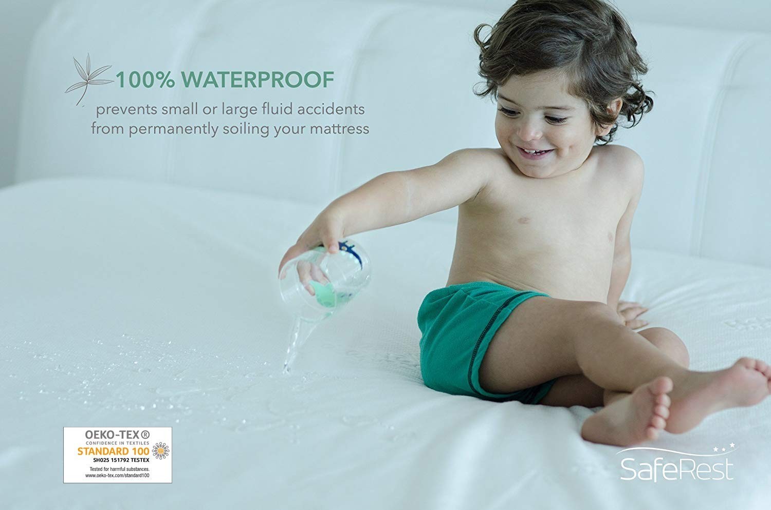 SafeRest Renewal Derived Viscose Rayon Mattress Pad Protector Cover – Waterproof
