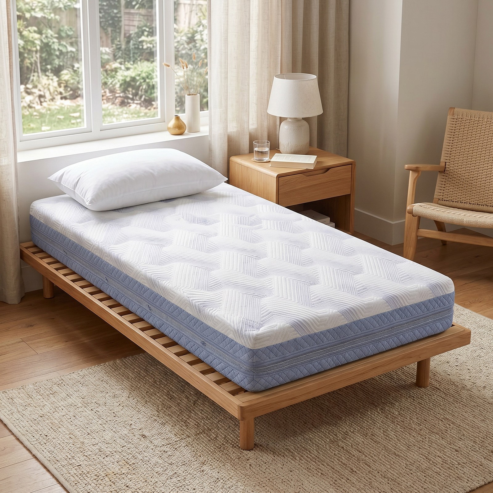 Twin Size Memory Foam Mattress 10 Inch Medium Firm Breathable Multi-Layer Foam