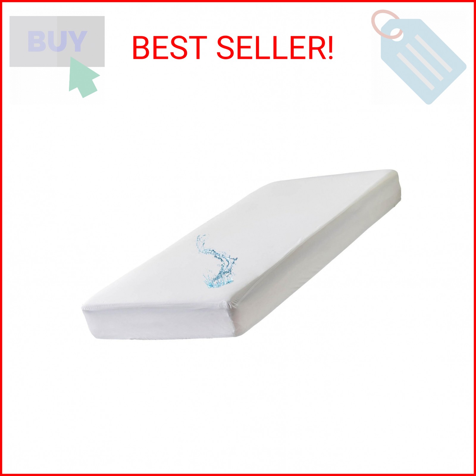 Kingnex Waterproof RV Bunk Mattress Protector for Narrow Twin 30×75 Bed Calssic