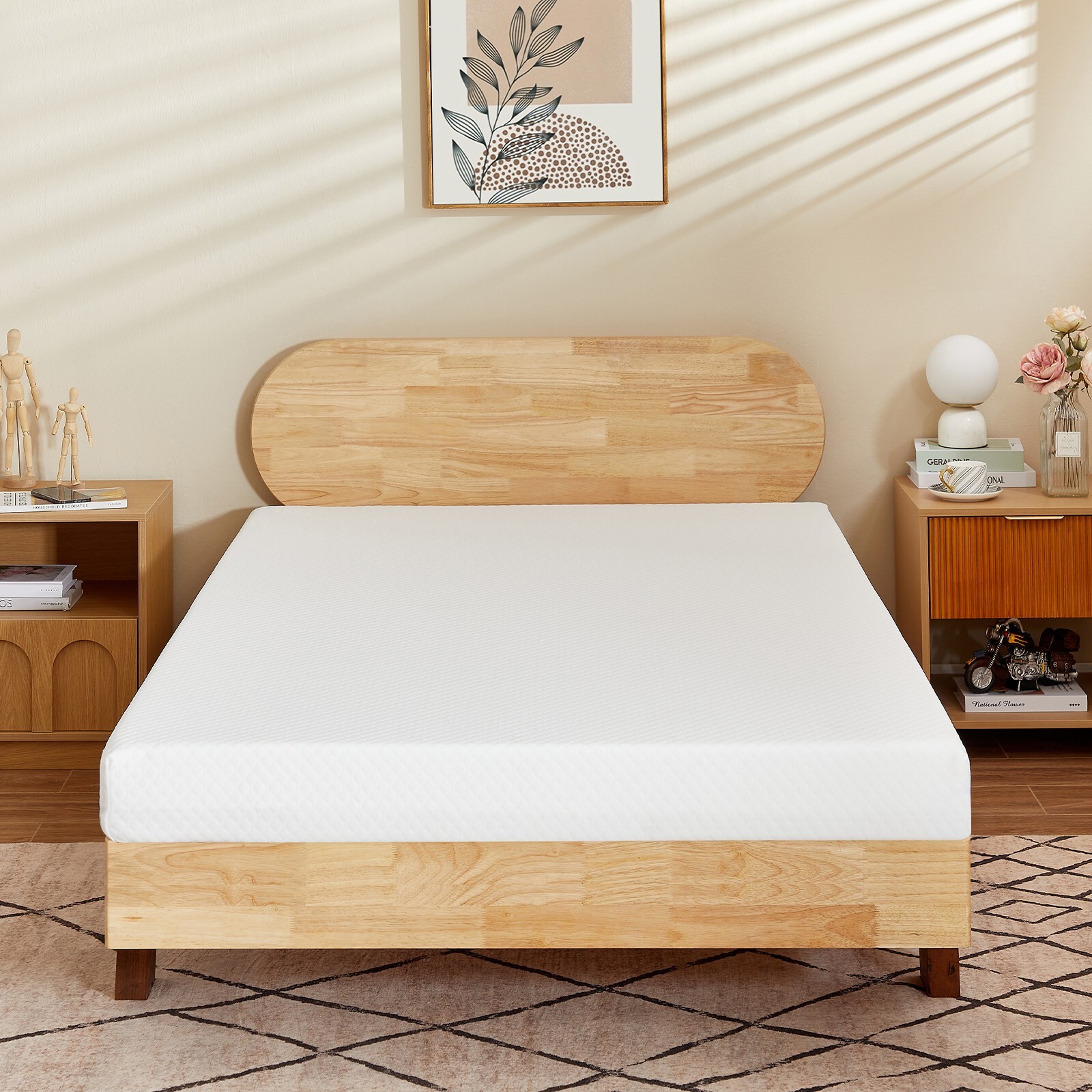 5″ 6″ Memory Foam Mattress for Cool Sleep Pressure Relief CertiPUR-US, White