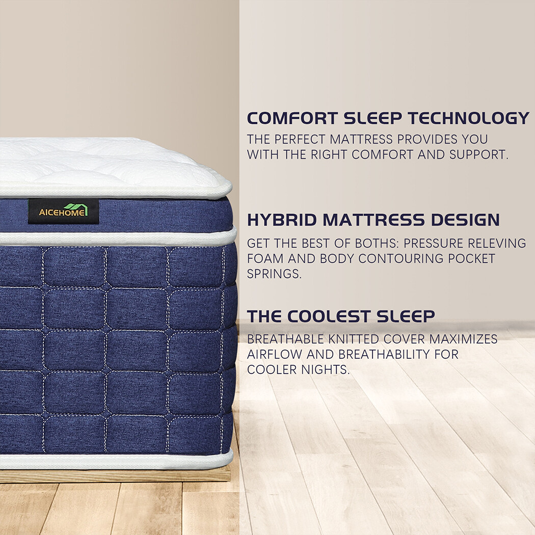 14/12/10 Inch Gel Memory Foam Hybrid Mattress Medium Twin Full Queen King Size