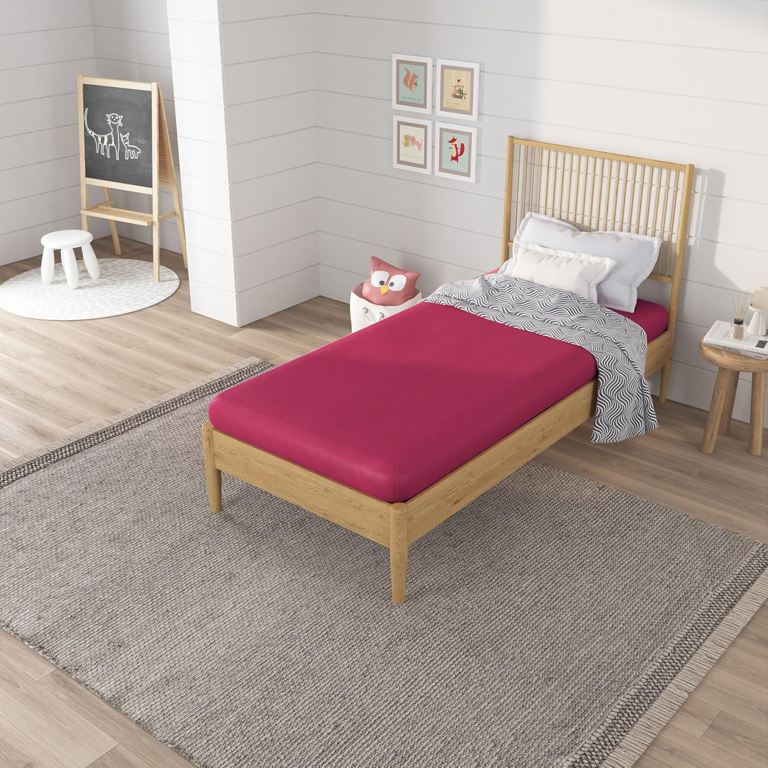 5″ Twin Memory Foam Mattress, Medium Feel, CertiPUR-US, Pink Bed in a Box