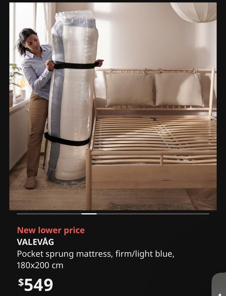IKEA Pocket sprung mattress/ Extra firm 180x200cm