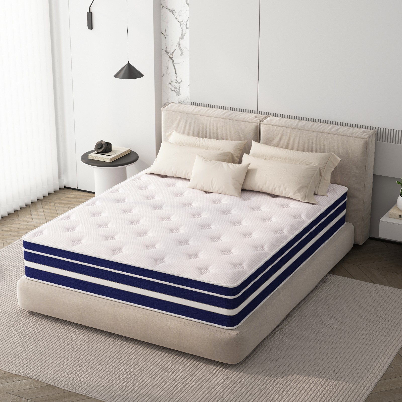 12»14» Gel Memory Spring Foam Hybrid Mattress Twin Full Queen King Size In Box