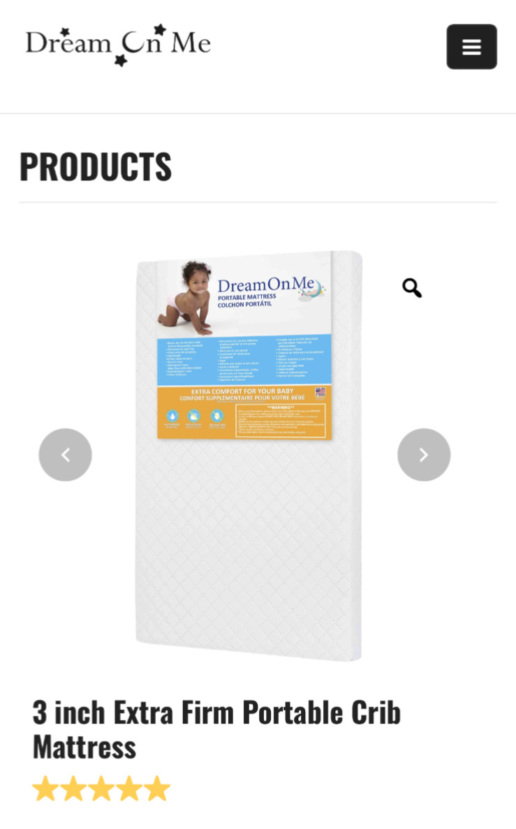 portable mattress 3” dream on me