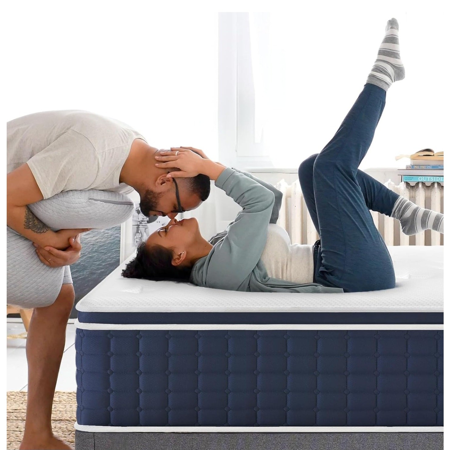 Full Coolvie Size Mattress 14 Inch, Hybrid Soft Medium Plush Mattress with Gel