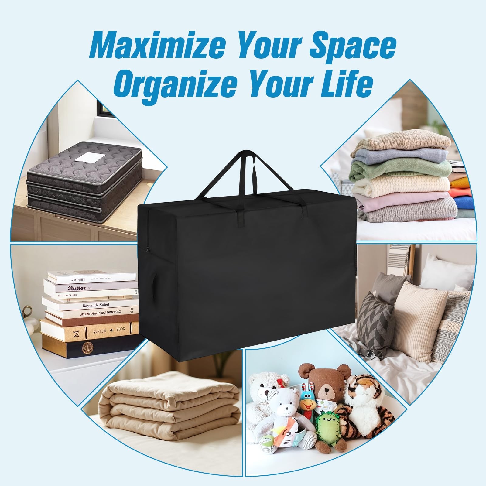 Folding Mattress Storage Bag Full 6 Inch, Carrying Case for Trifold Mattress,…