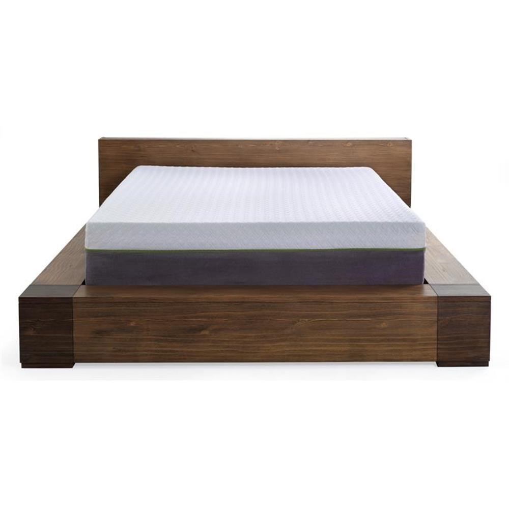 Pemberly Row 12″ Copper Queen Premium Memory Foam Mattress in White