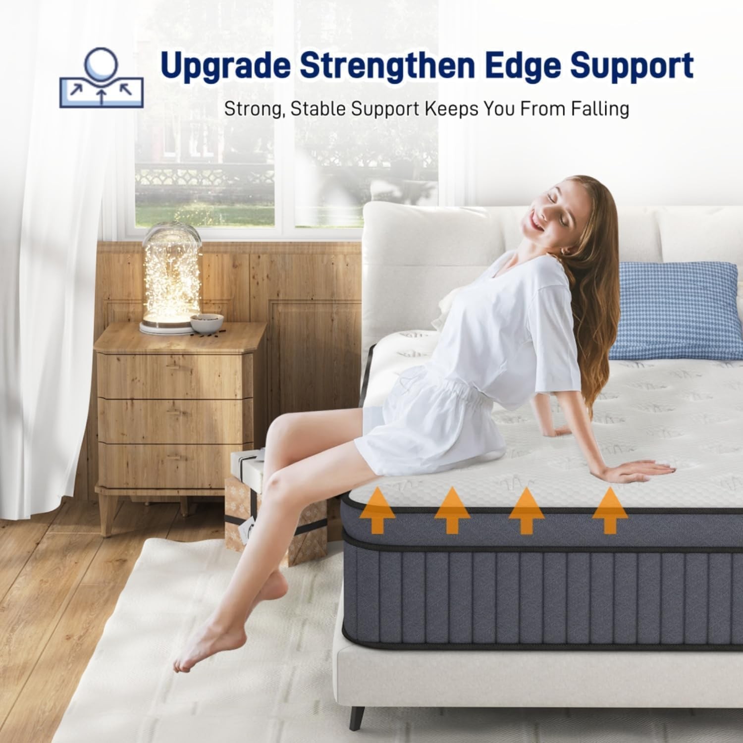 EEN EEN SLEEP 14 Inch Medium Firm King Size Mattress [Upgraded] King Hybrid M…