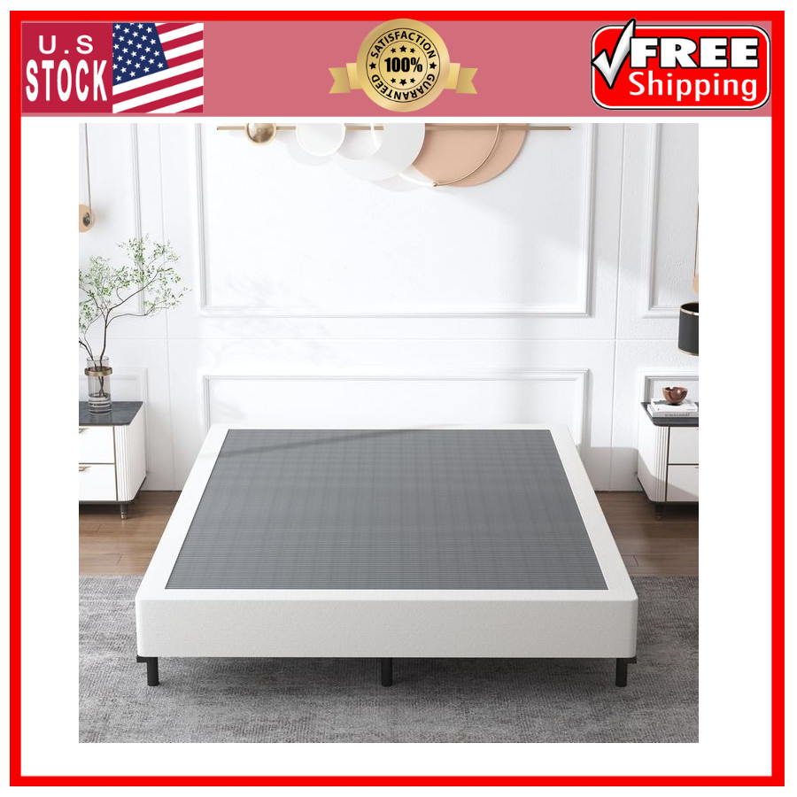 Heavy Duty Queen BoxSpring 9 Inch Mattress Foundation Bed Base No Box Spring Req