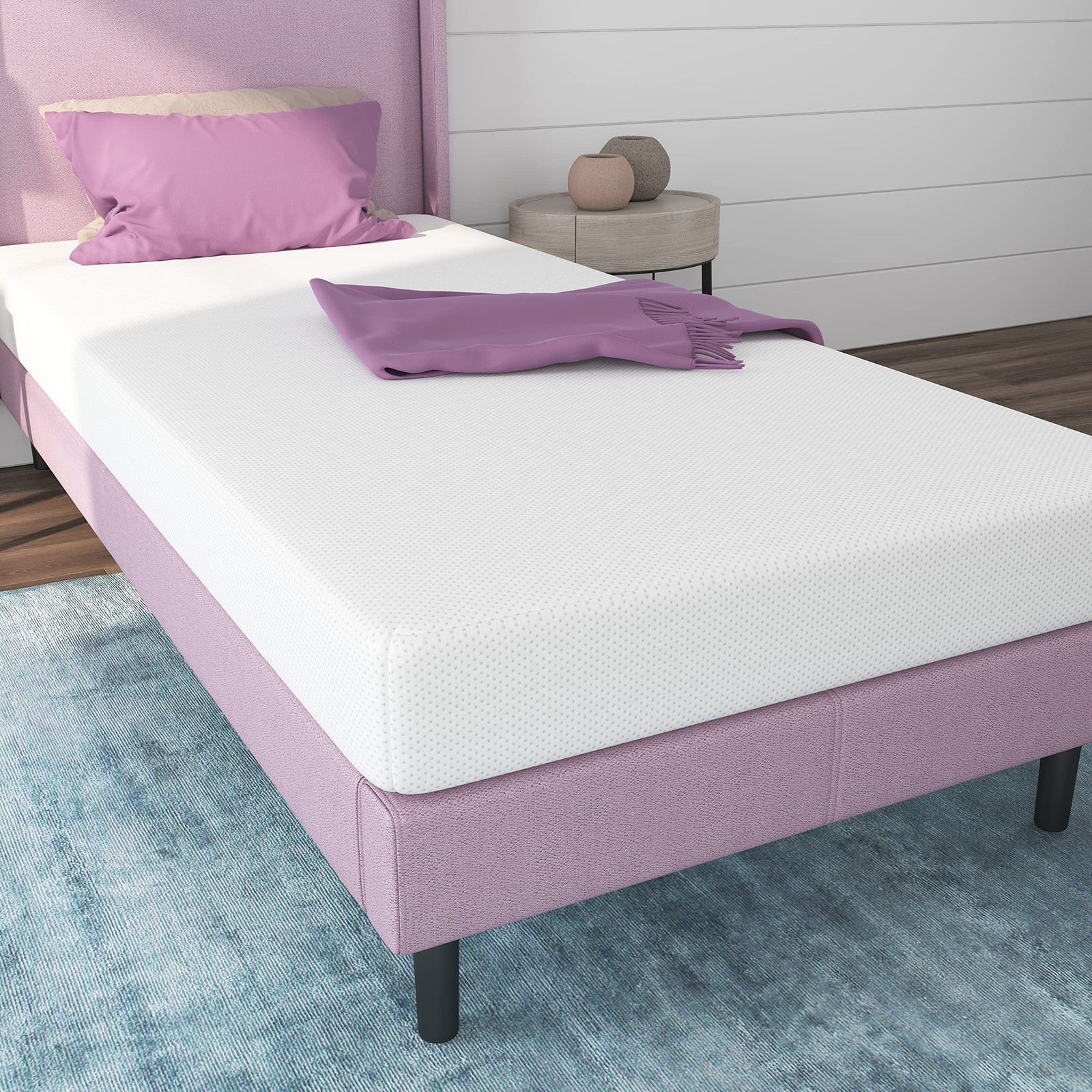 5 Inch Rainbow Memory Foam Youth White Mattress for Kids Room/Day-Trundle-Bun…