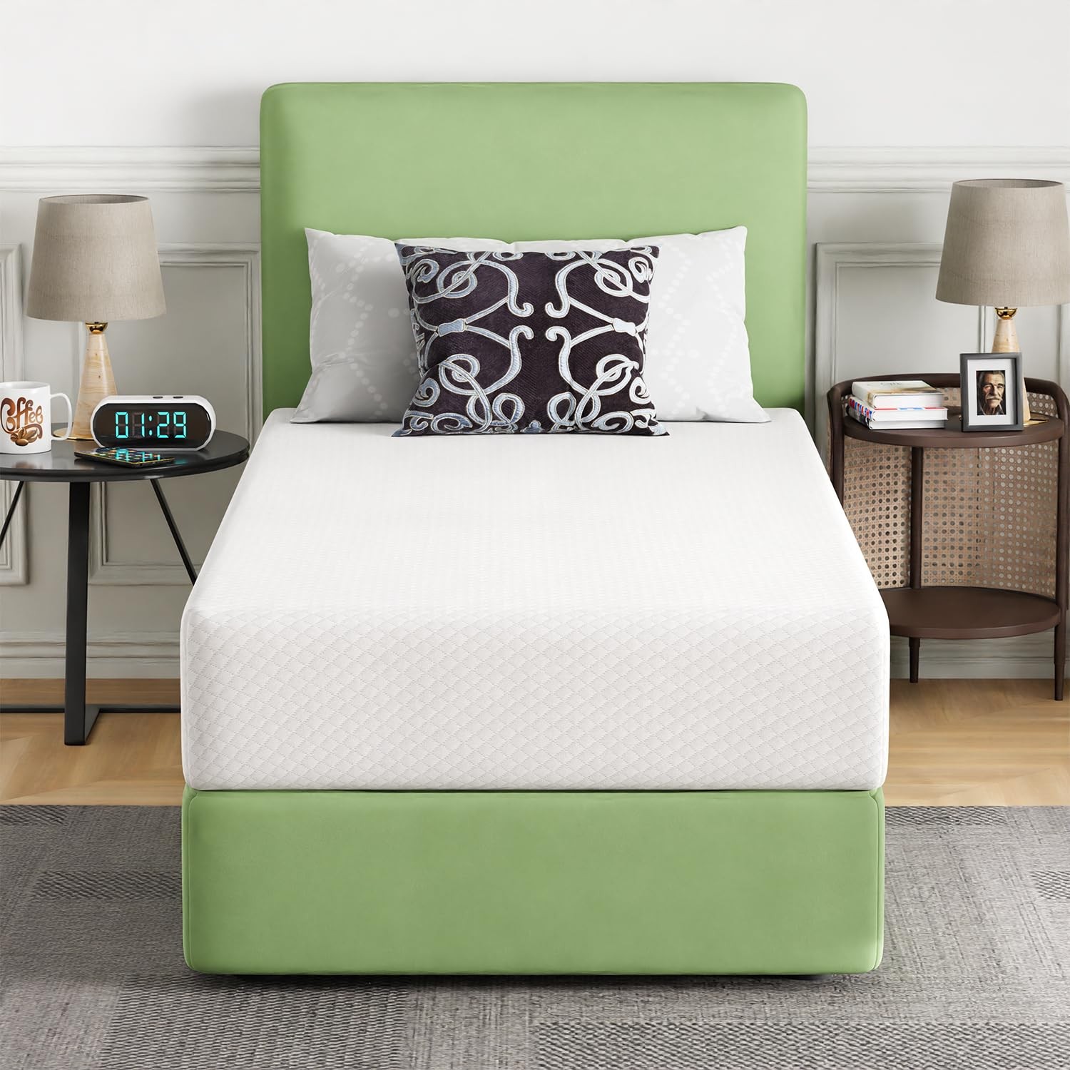 6/8/10/12 inch Gel Memory Foam Mattress for Cool Sleep & Pressure Relief, Medium