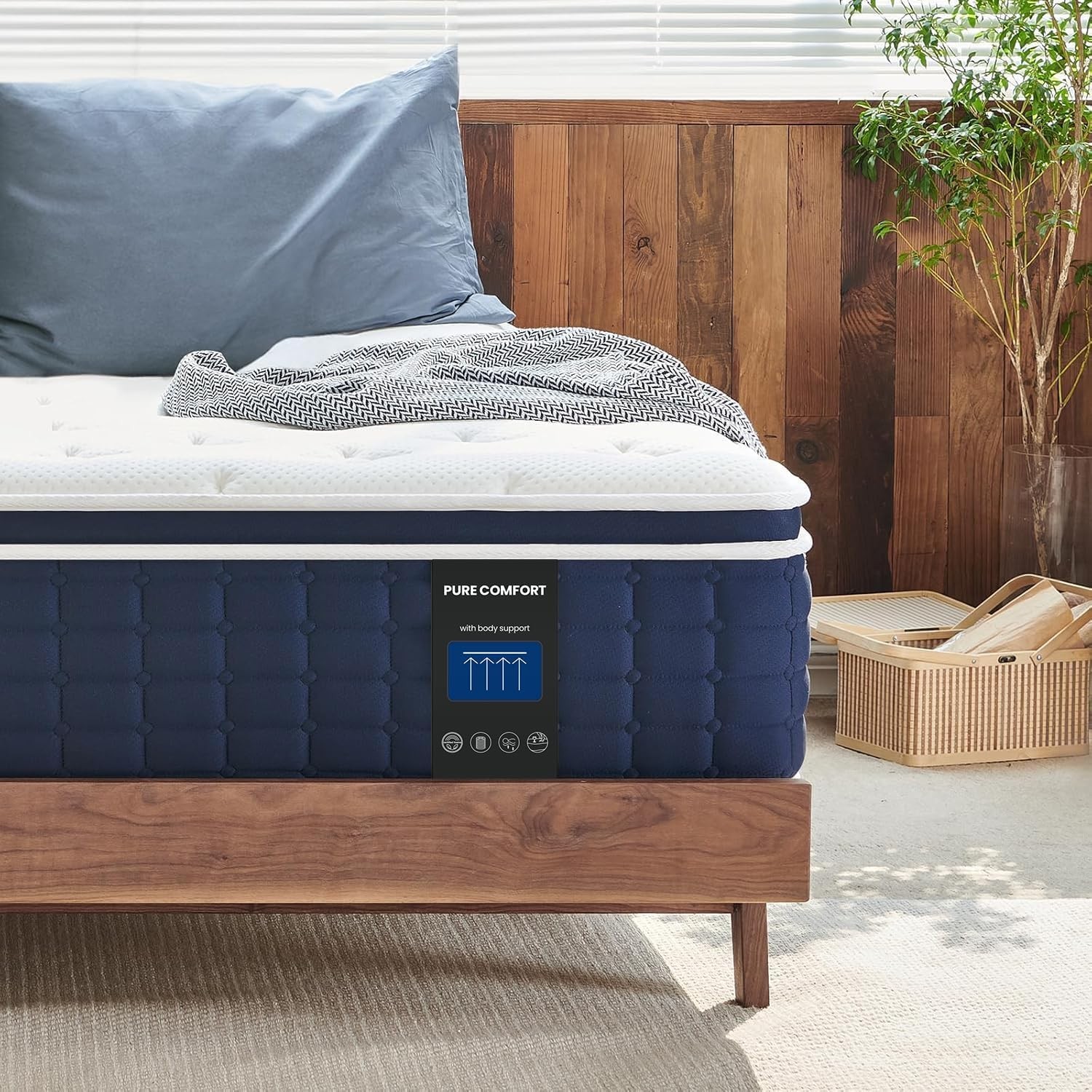 12in Twin XL Hybrid Mattress Medium Firm Coolvie