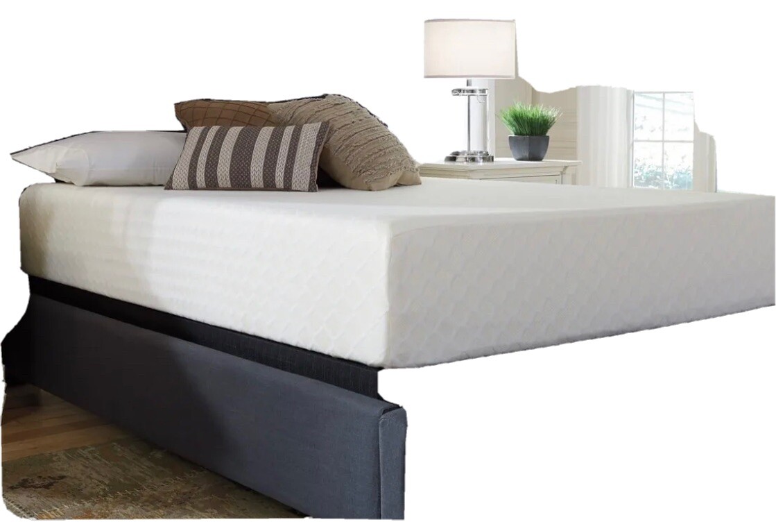Signature Design by Ashley Chime 12 Inch Medium Firm Memory Foam Mattress, Certi