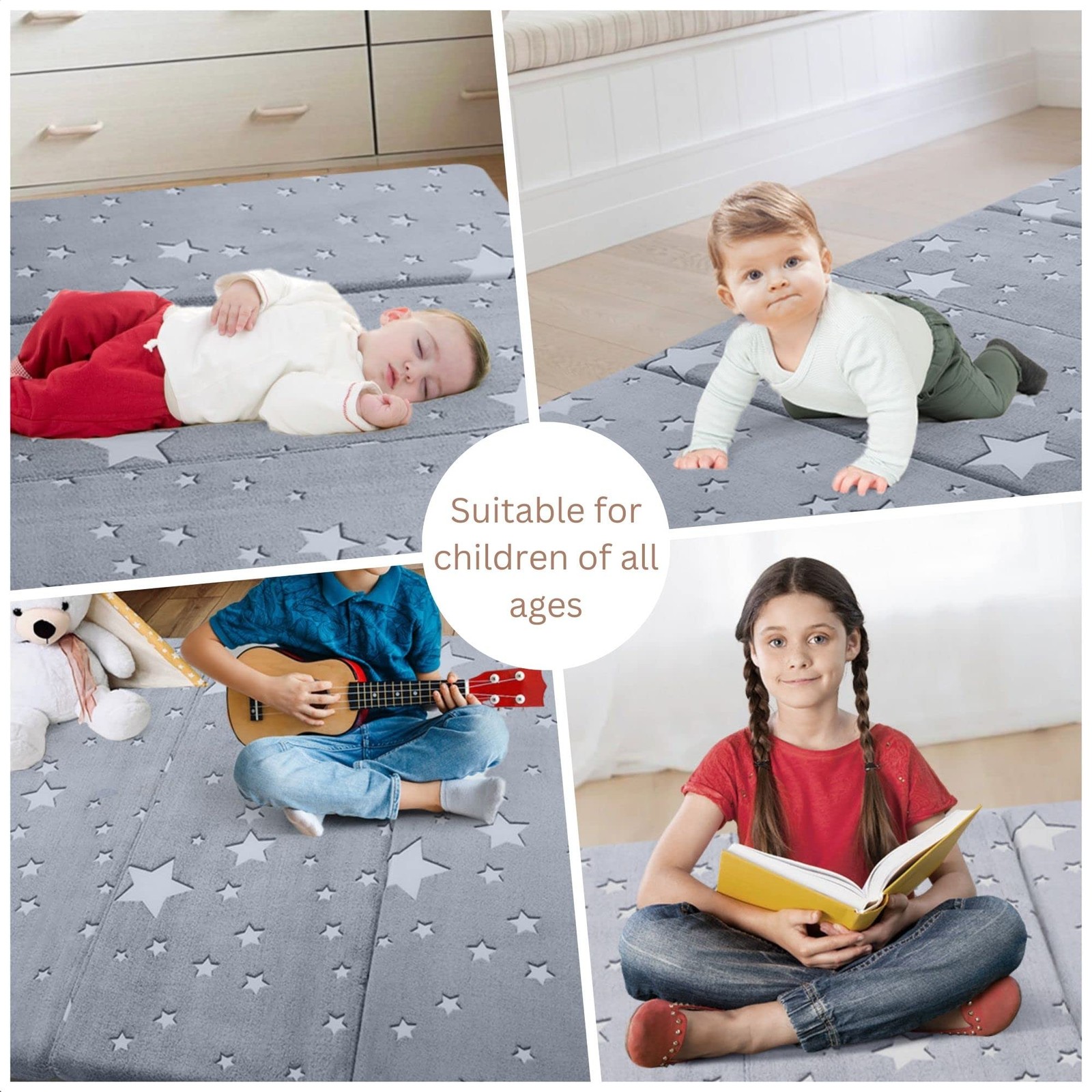 Floor Mattress, Play Mat Muscle Mat Large 6×4 FT, Thicken Foam Futon Mattress…