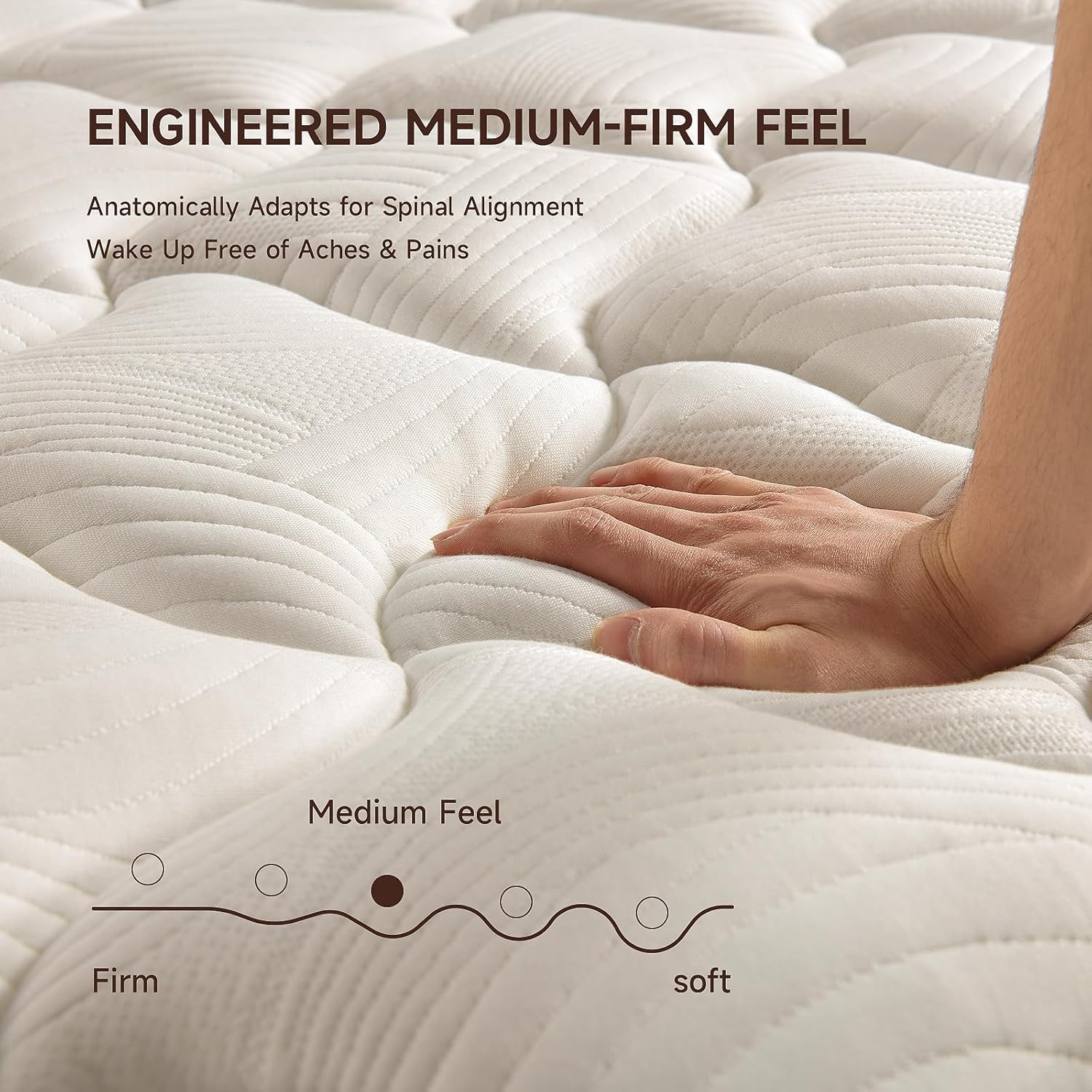Queen Mattress 14 Inch,Queen Size Mattresses in a Box,Memory Foam Hybrid Mattres