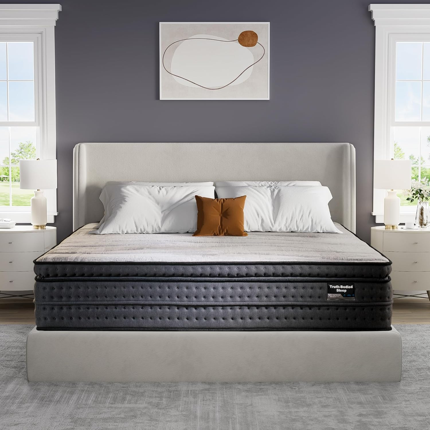 14″ California King Cooling Gel Memory Foam Hybrid Mattress for Ultimate Comfort