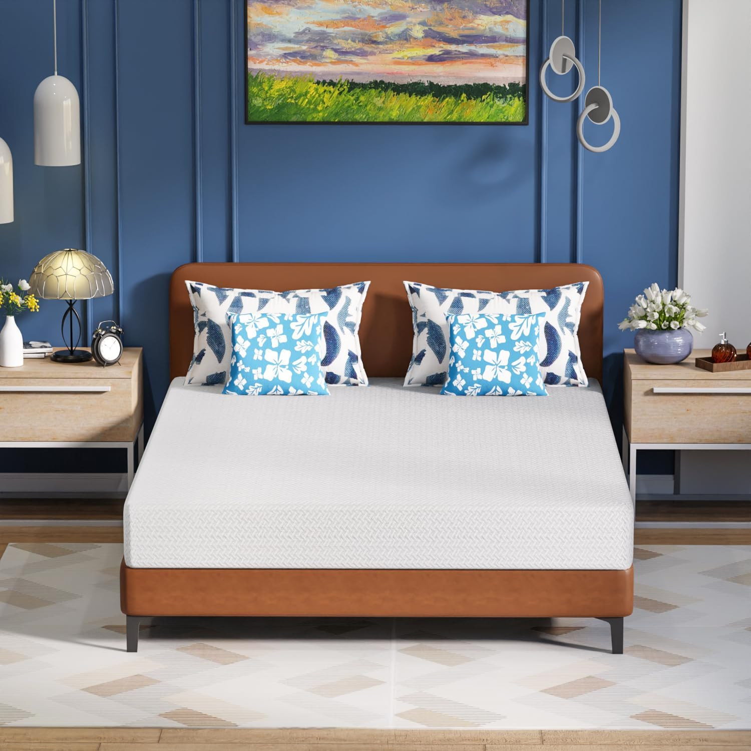 King Green Tea Memory Foam Mattress – Medium-Firm for Comfort & Support