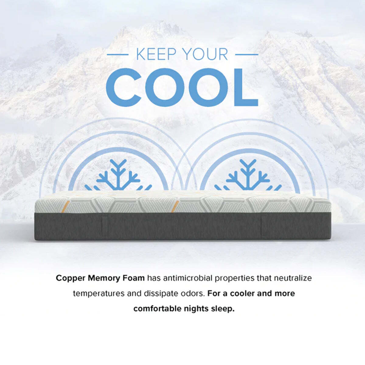 Bedplanet 12″ Copper Gel Infused Medium Firm Memory Foam Mattress