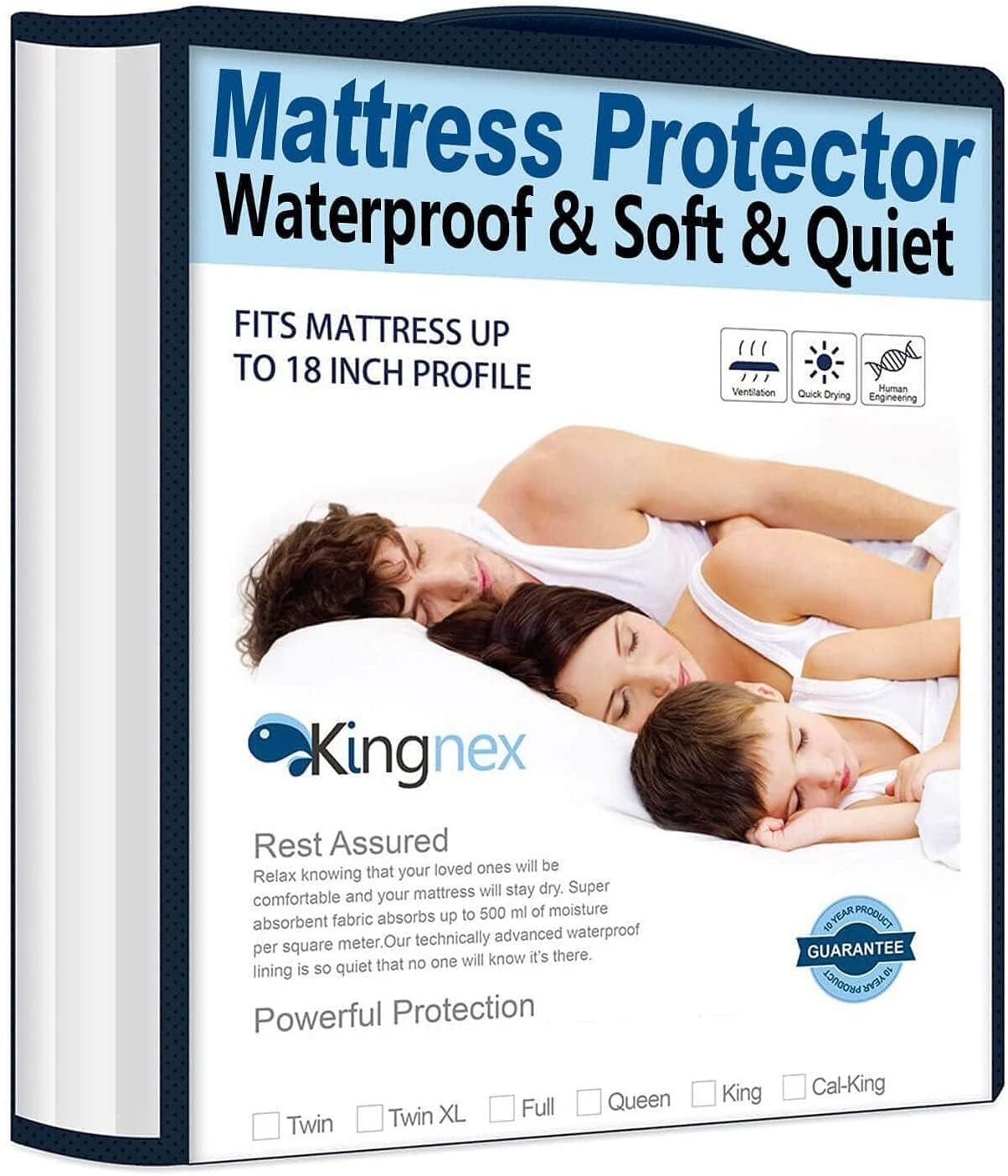 Cooling Twin XL Mattress Protector Waterproof Ultra Soft XL, White