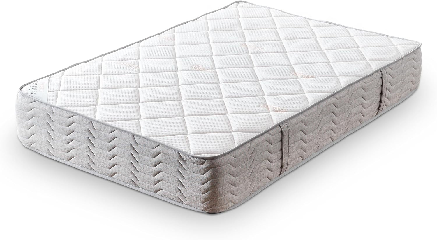 King 12″ Hybrid Mattress – Rock Salt Cover – Firm Support & Pocketed Coils