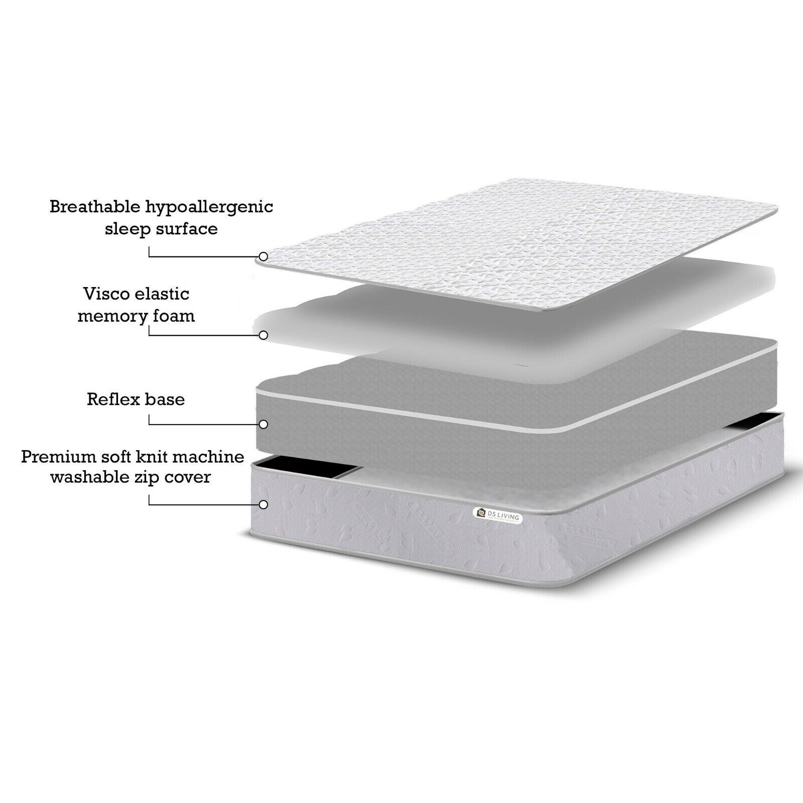 MEMORY FOAM MATTRESS ORTHO ULTRA DOUBLE KING 3FT 4FT6 5FT 4″ 5″ 6″ 8″ 10″ 12″