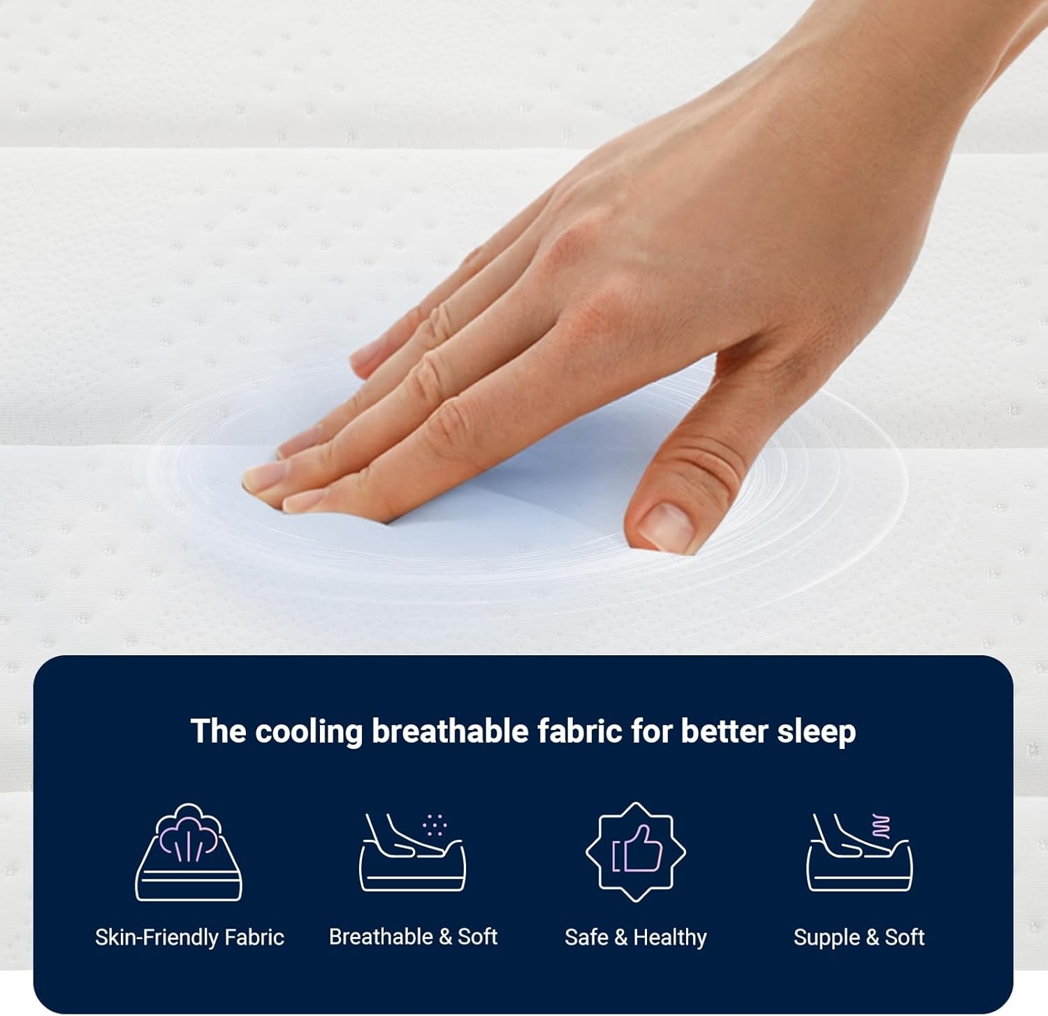 Twin Mattress 10 Inch Medium Firm Twin Size Mattress in a Box Hybrid Mattresses