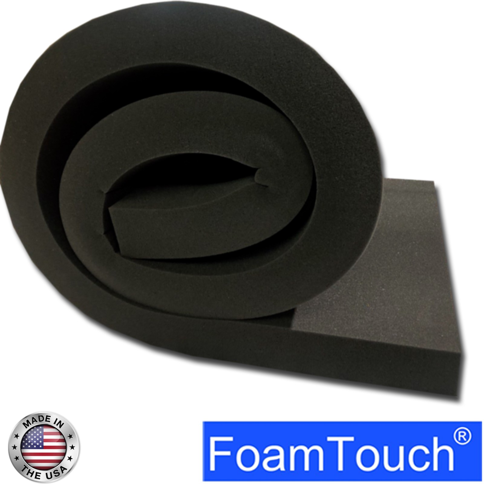 FoamTouch 4″x36″x78 RV Mattress, 1″ Gel on 3″ Charcoal High Density
