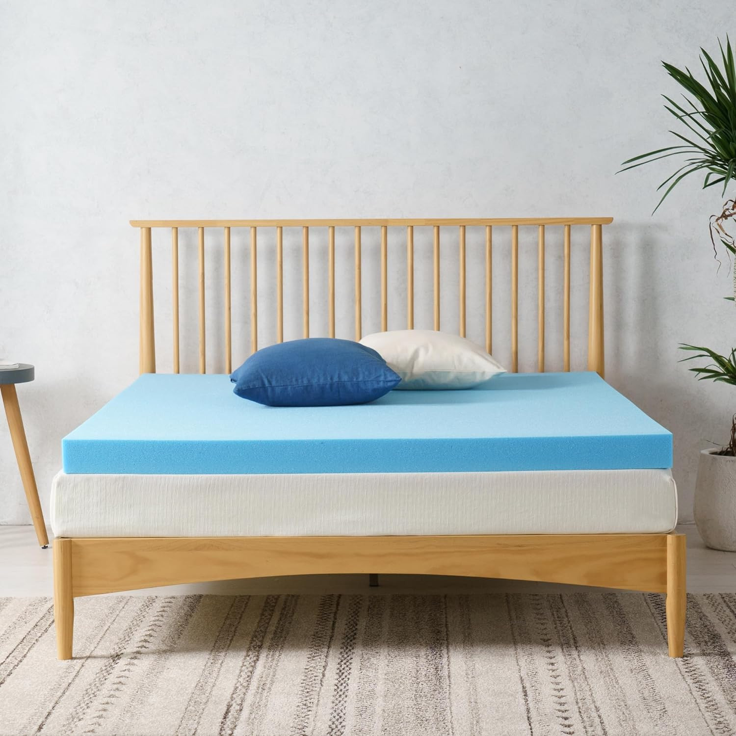 3 Inch Green Tea Cooling Gel Memory Foam Mattress Topper, Smaller, More Convenie