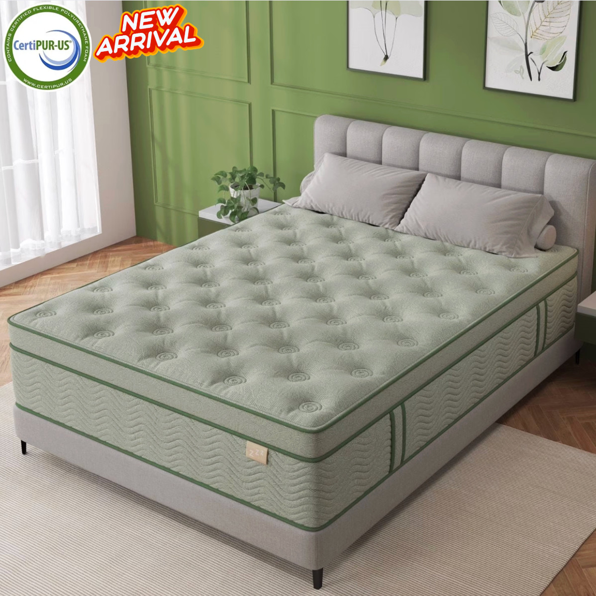 King Hybrid Mattress 10in Gel Memory Foam Euro Top Medium Firm Colchon King Bed